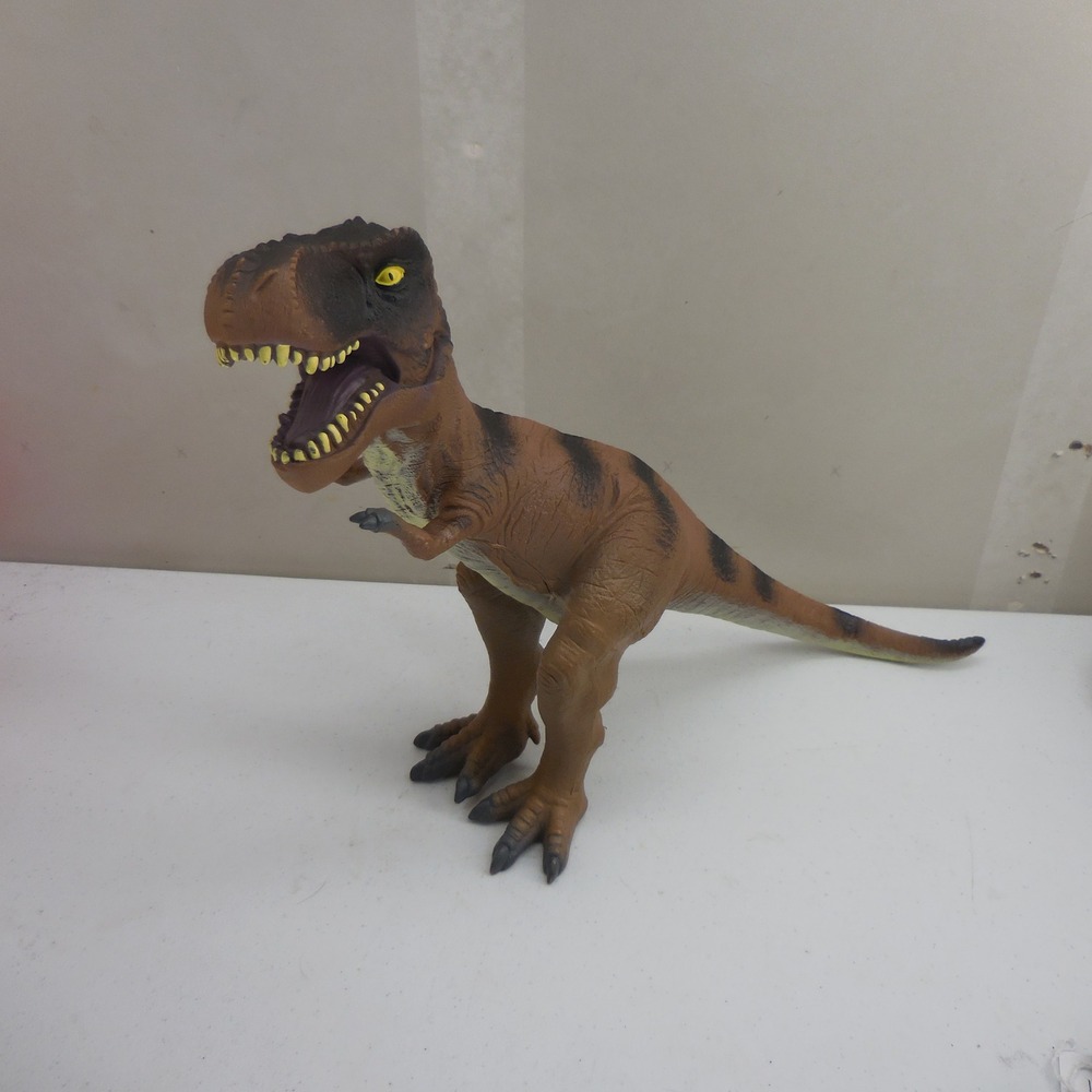 Tyrannosaurus Rex T-Rex Dinosaur Action Figure 2011 Brown Striped 2112 A
